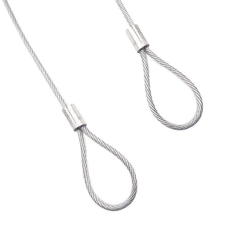 Ovener Safety Cable Lock 98''Long,Luggage Lock Safety Cable Lightweight Braided Stainless Steel Double Loop by Ovener - Image 2